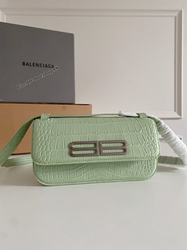 Balenciaga專櫃爆款男女通用牛皮壓紋肩背包 巴黎世家2022春季最新款Gossip bag斜挎包 fyj1133